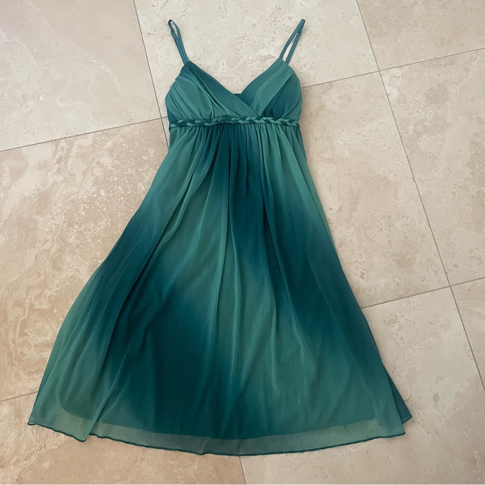 Glittery green dress